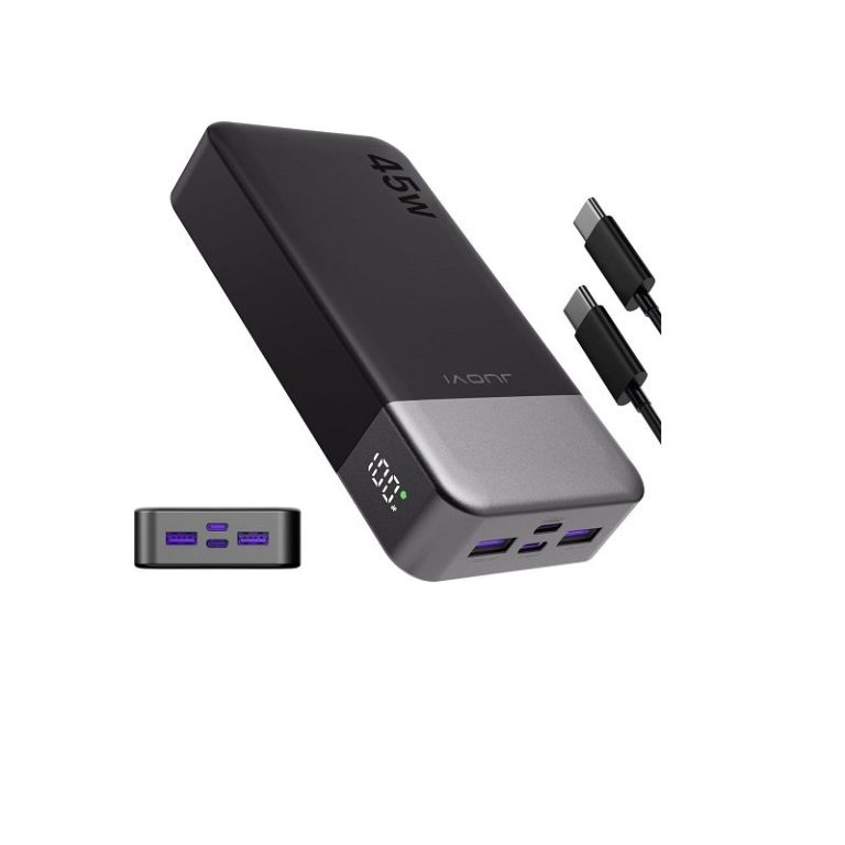 Batterie externe portable Batterie Externe Charge Rapide, Batterie Externe 45w, Power Bank 20000mah, Batterie Externe USB C Charge, PD et QC Charge 4-Ports, avec Affi